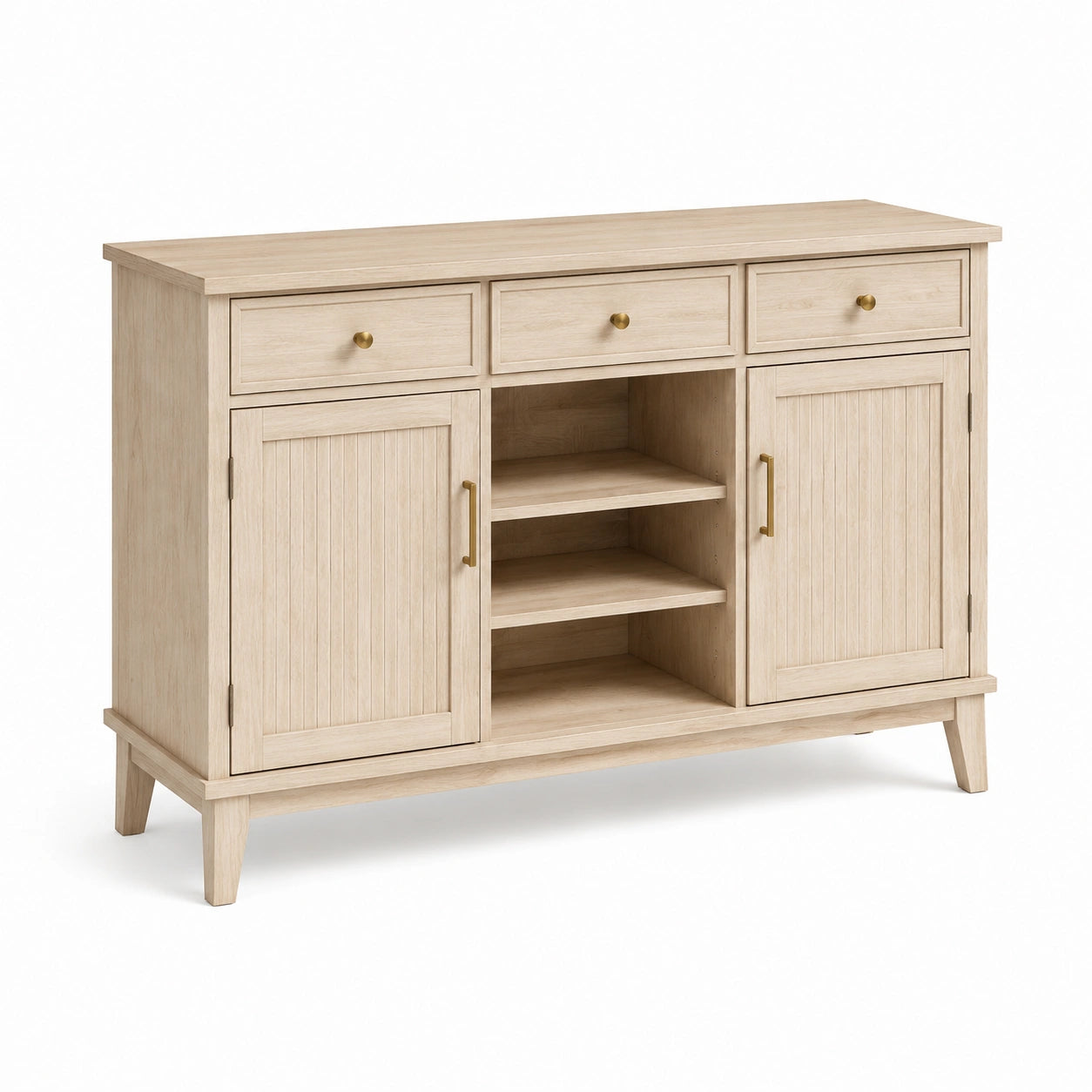 Sideboard aus Kiefernholz mit Metallgriffen