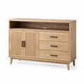 Eichenholz-Sideboard mit Schubladen und Türen 120x40x80 cm