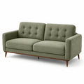 2-Sitzer Sofa aus Leinen in Grün