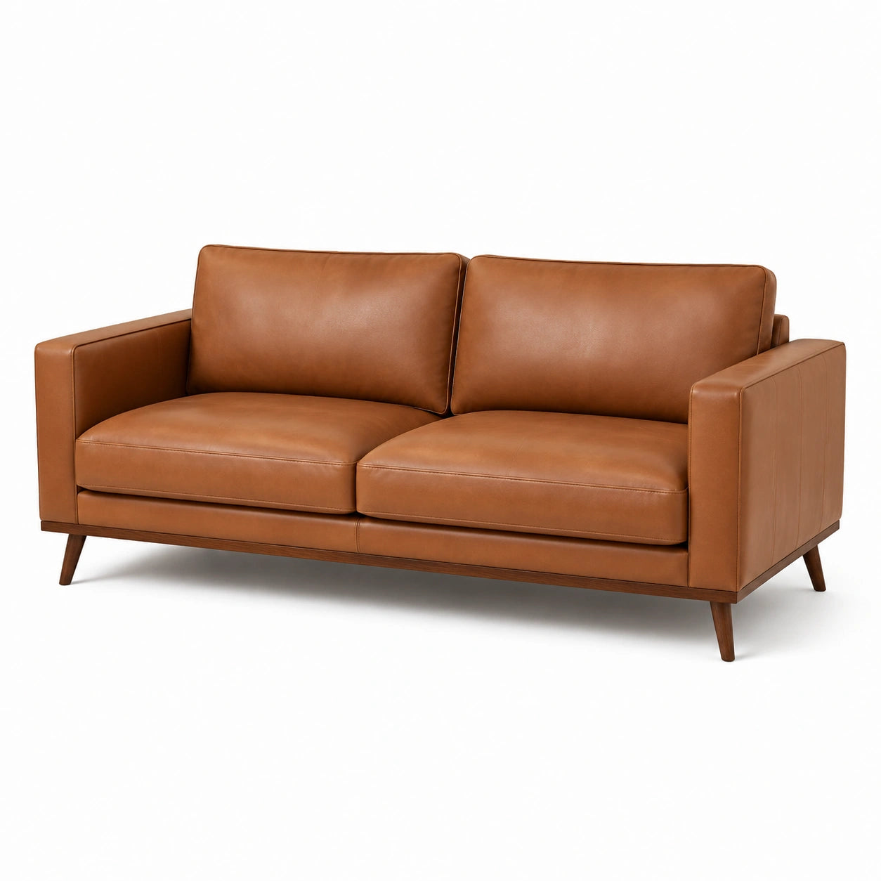 3-Sitzer Sofa Leder Cognac 200x90x85 cm