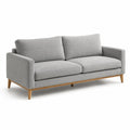 3-Sitzer Sofa Stoff Hellgrau