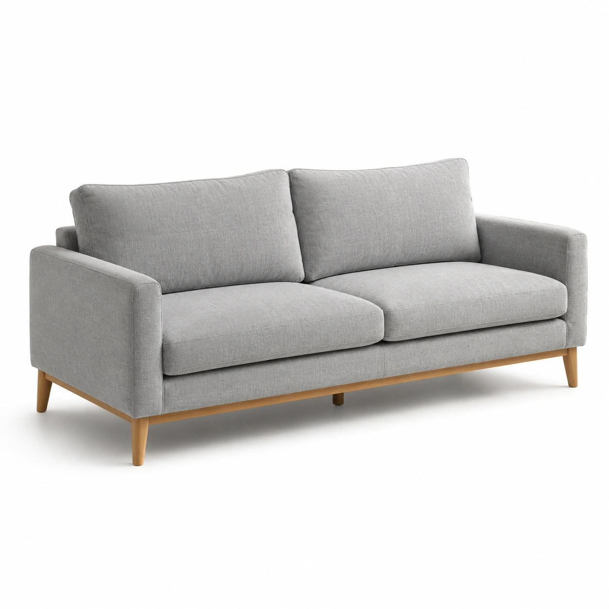 3-Sitzer Sofa Stoff Hellgrau