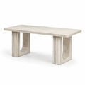 Rechteckiger Travertin-Esstisch 200x90x75 cm