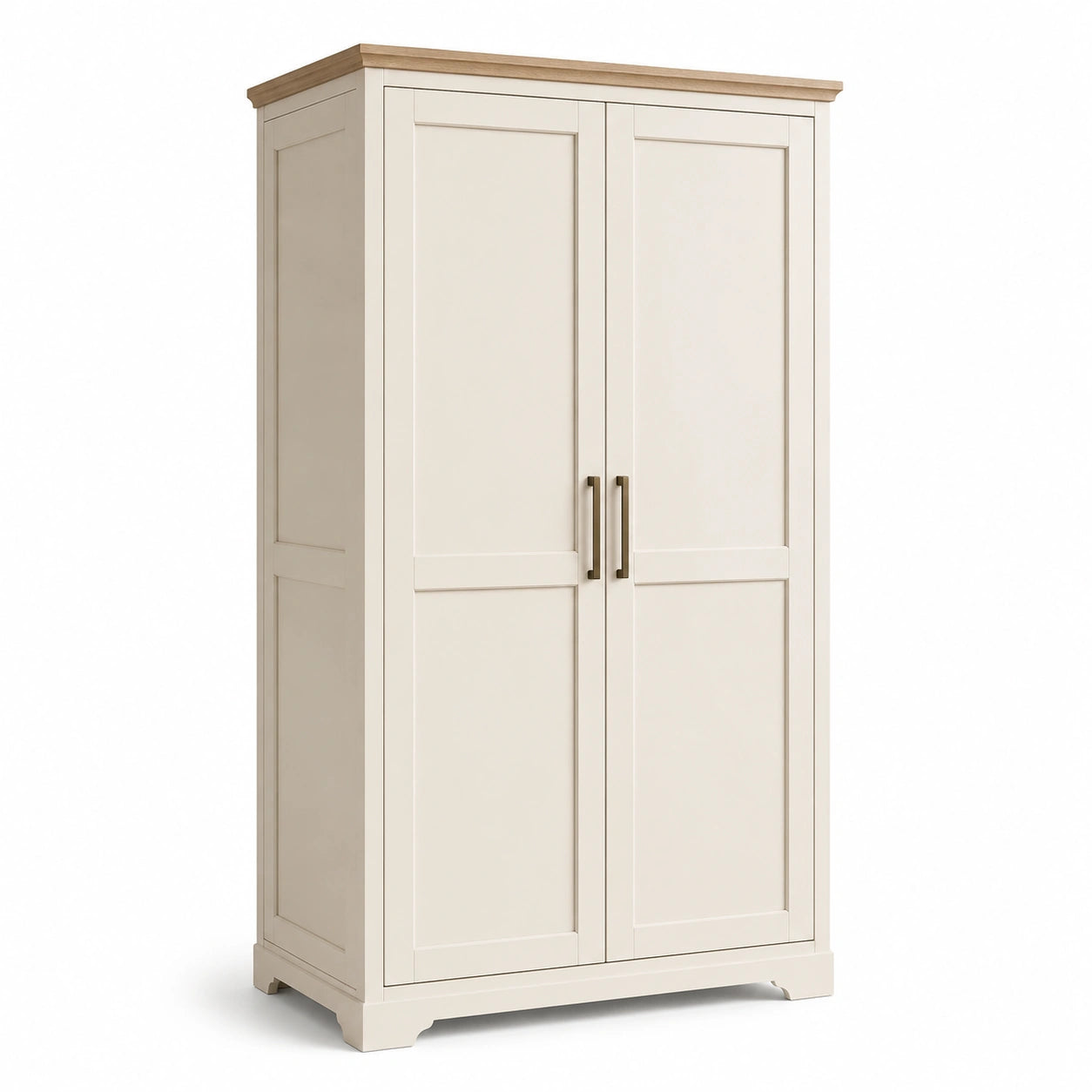 Kleiderschrank aus Holz Beige 200 cm x 100 cm x 60 cm