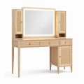 Holz-Schminktisch mit Spiegel und LED 150x45x155cm